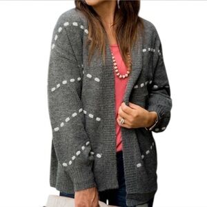 NWOT Bohme Dot Accent Open Cardigan